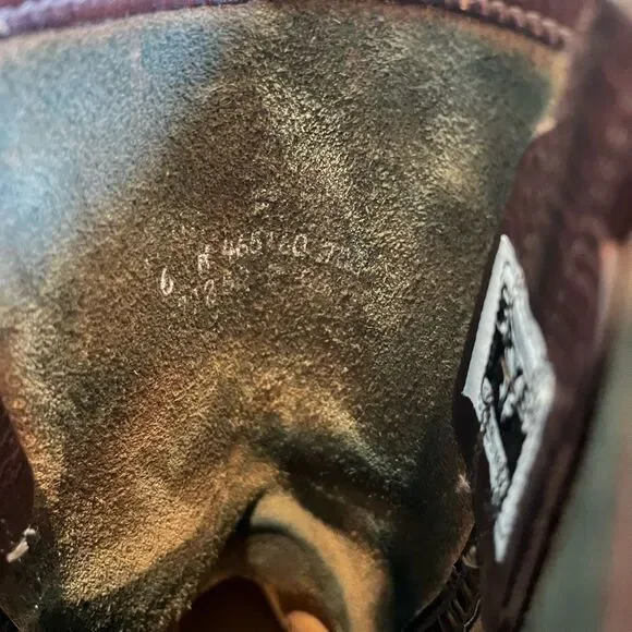 FRYE Harness Brown Leather Belted Square Toe Riding Boots Women's Size 6 - Picture 16 of 16